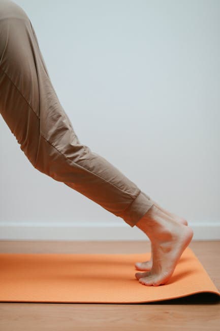 Athletic wear flat-lay with leggings and sneakers