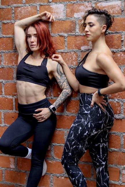 Affordable athletic leggings in folded display